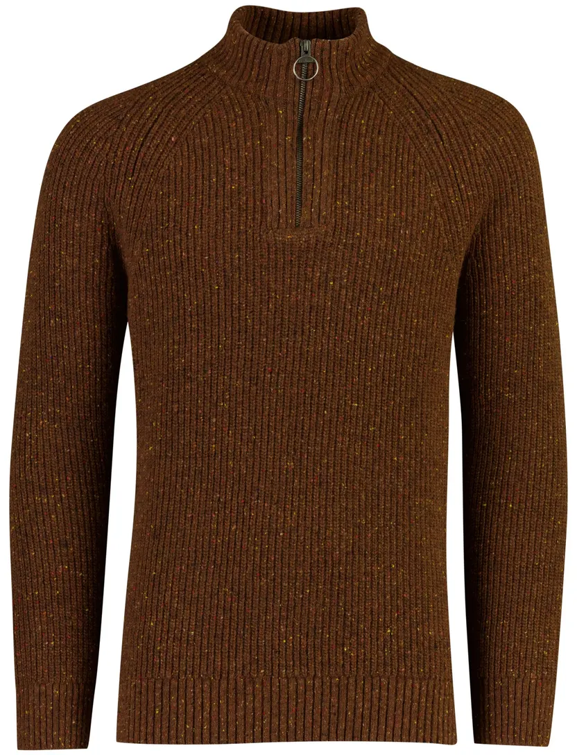 Trui Barbour bruin gemeleerd
