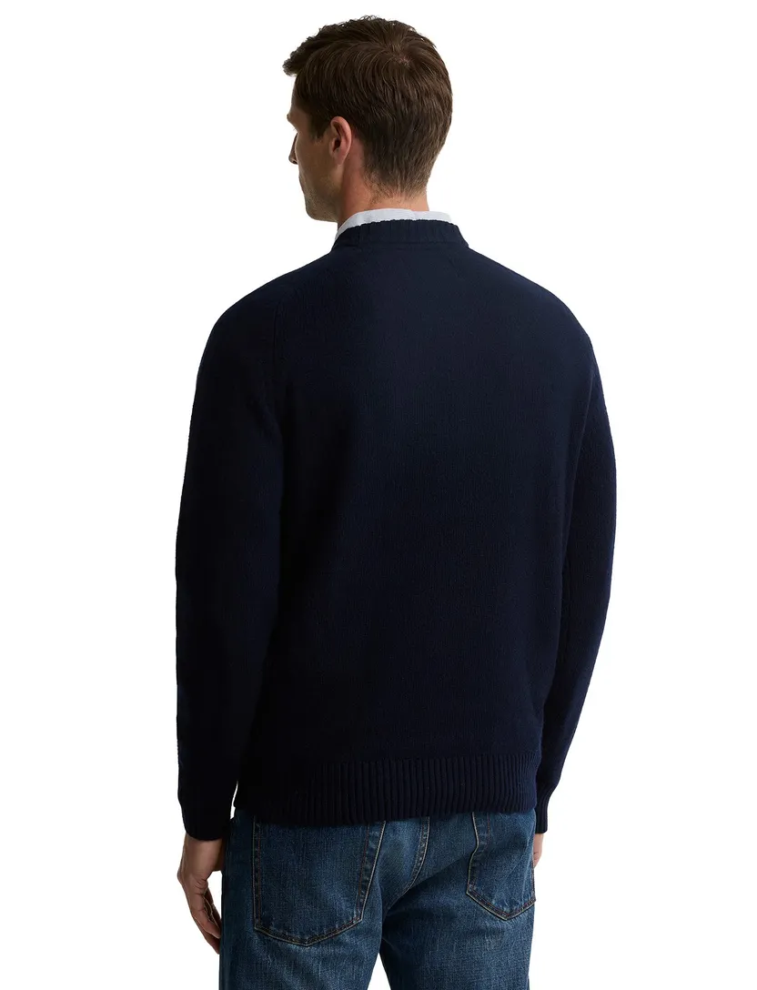 Truien Barbour donkerblauw wol