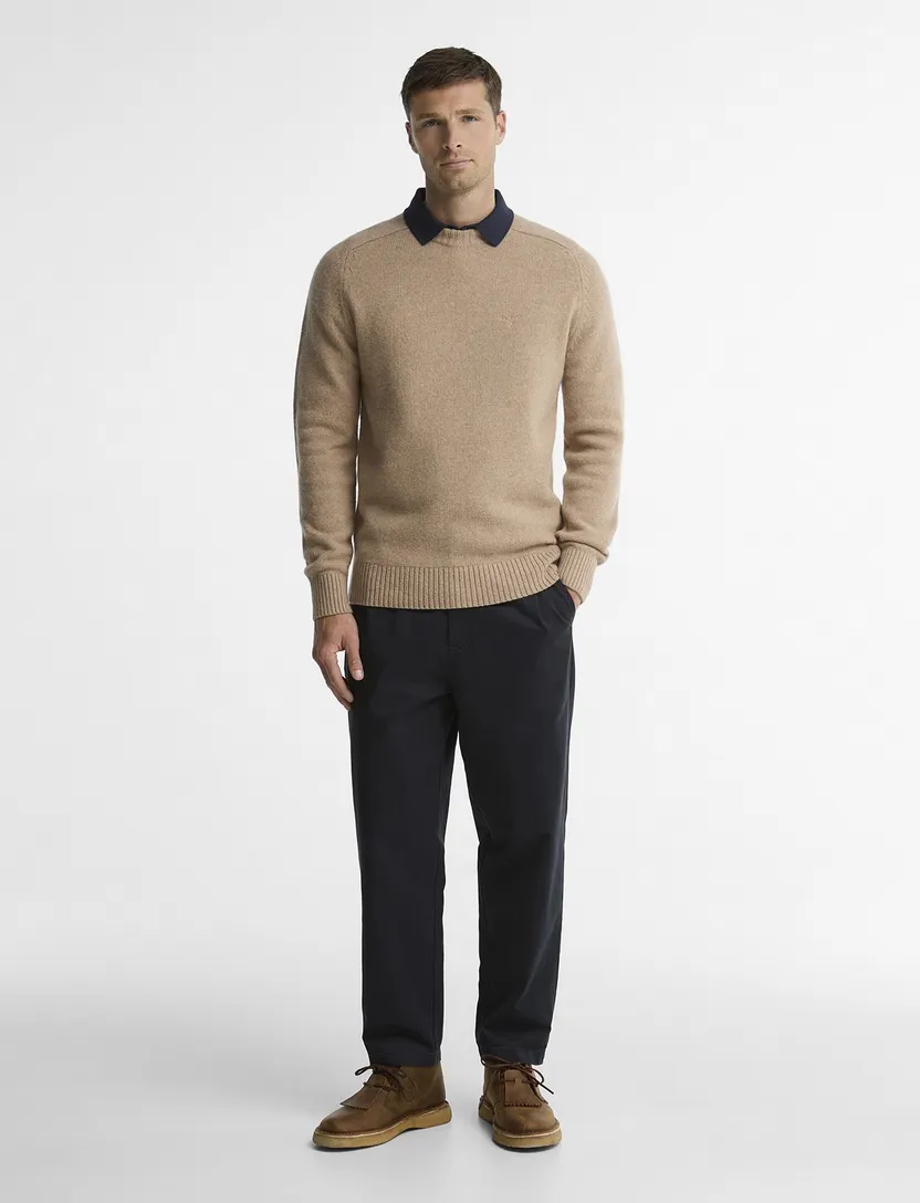 Trui Barbour camel lamswol