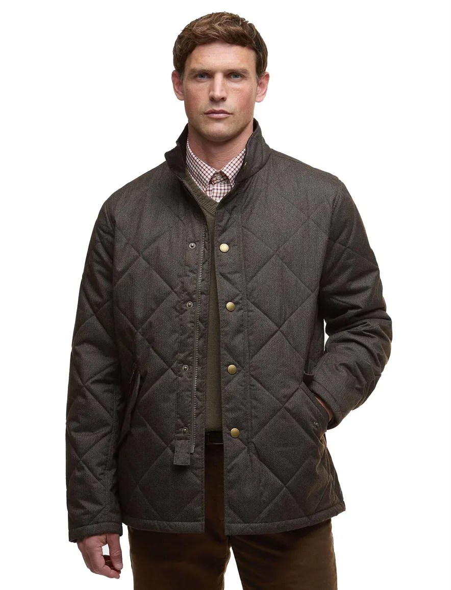 Barbour quilted jacket olijfgroen