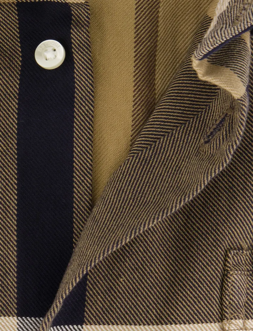 Overhemd Barbour Tailored Fit camel geruit