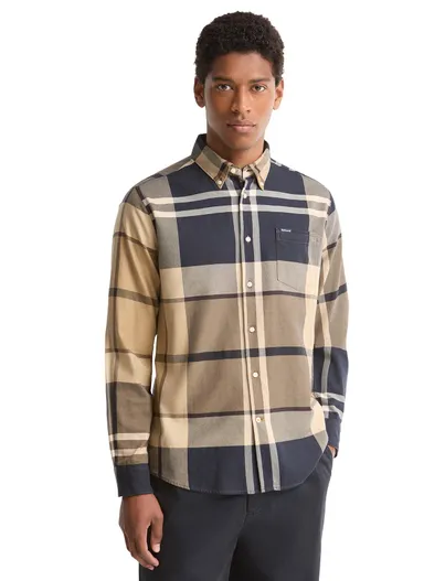 Barbour Barbour Tailored Fit overhemd camel geruit