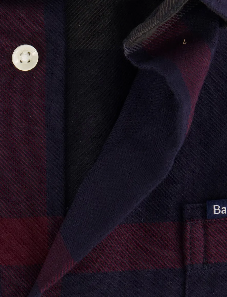 Barbour Tailored Fit overhemd donkerblauw geruit