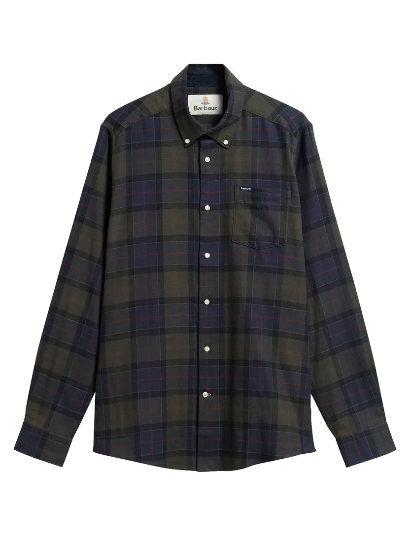 Overhemd Barbour Tailored Fit groen