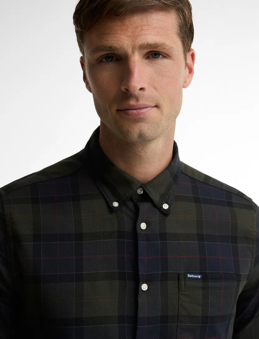 Overhemd Barbour Tailored Fit groen