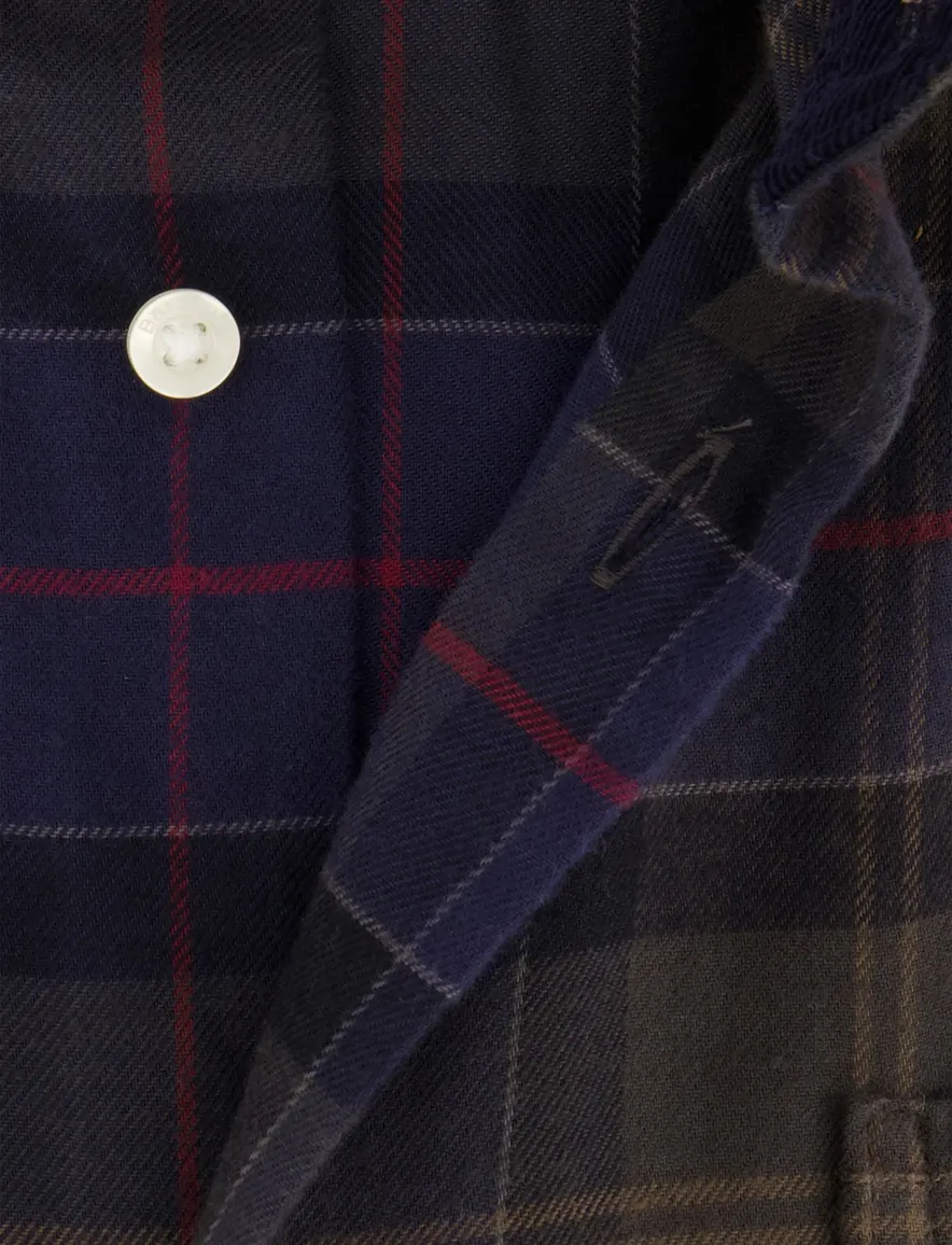 Barbour Tailored Fit overhemd donkergroen geruit