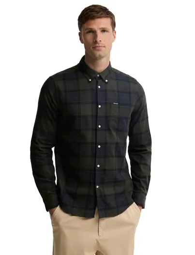 Barbour Overhemd Barbour Tailored Fit groen