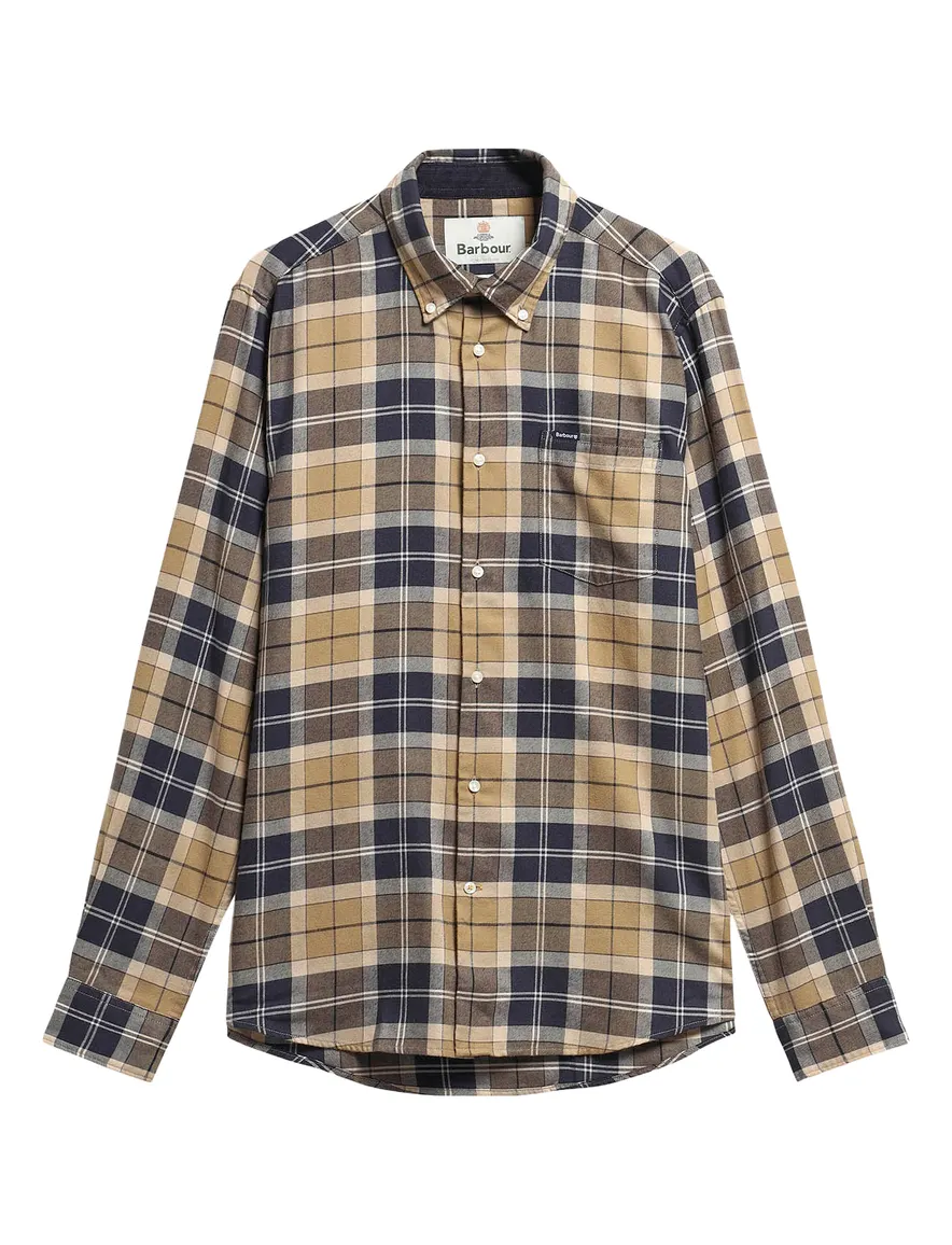 Flanel overhemd Barbour bruin ruit