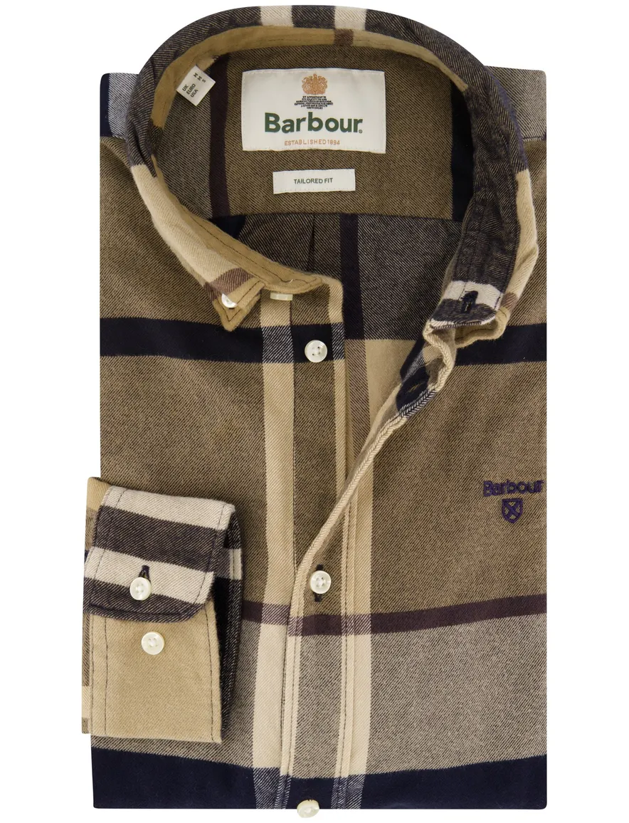 Overhemd Barbour bruin ruit
