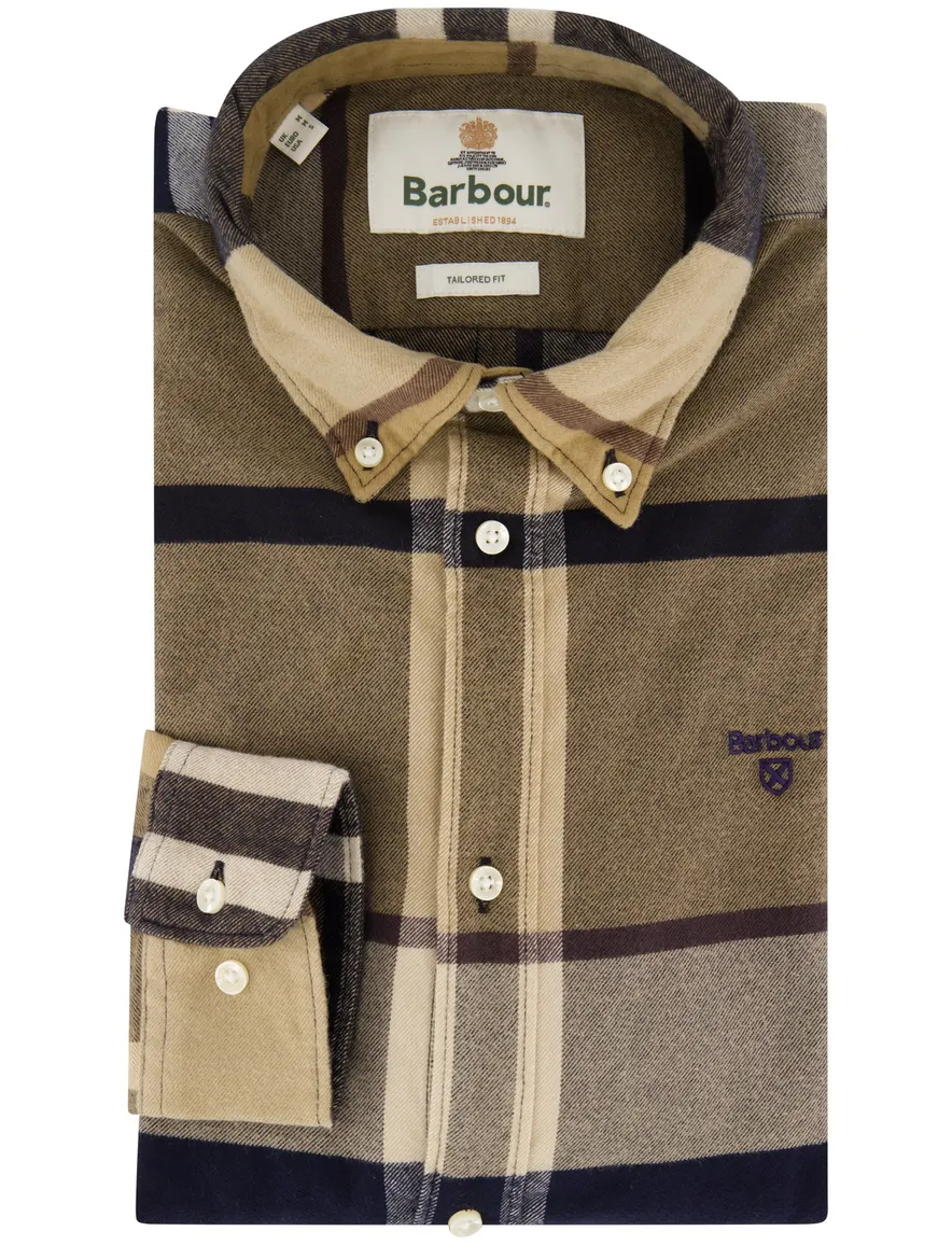 Overhemd Barbour bruin ruit