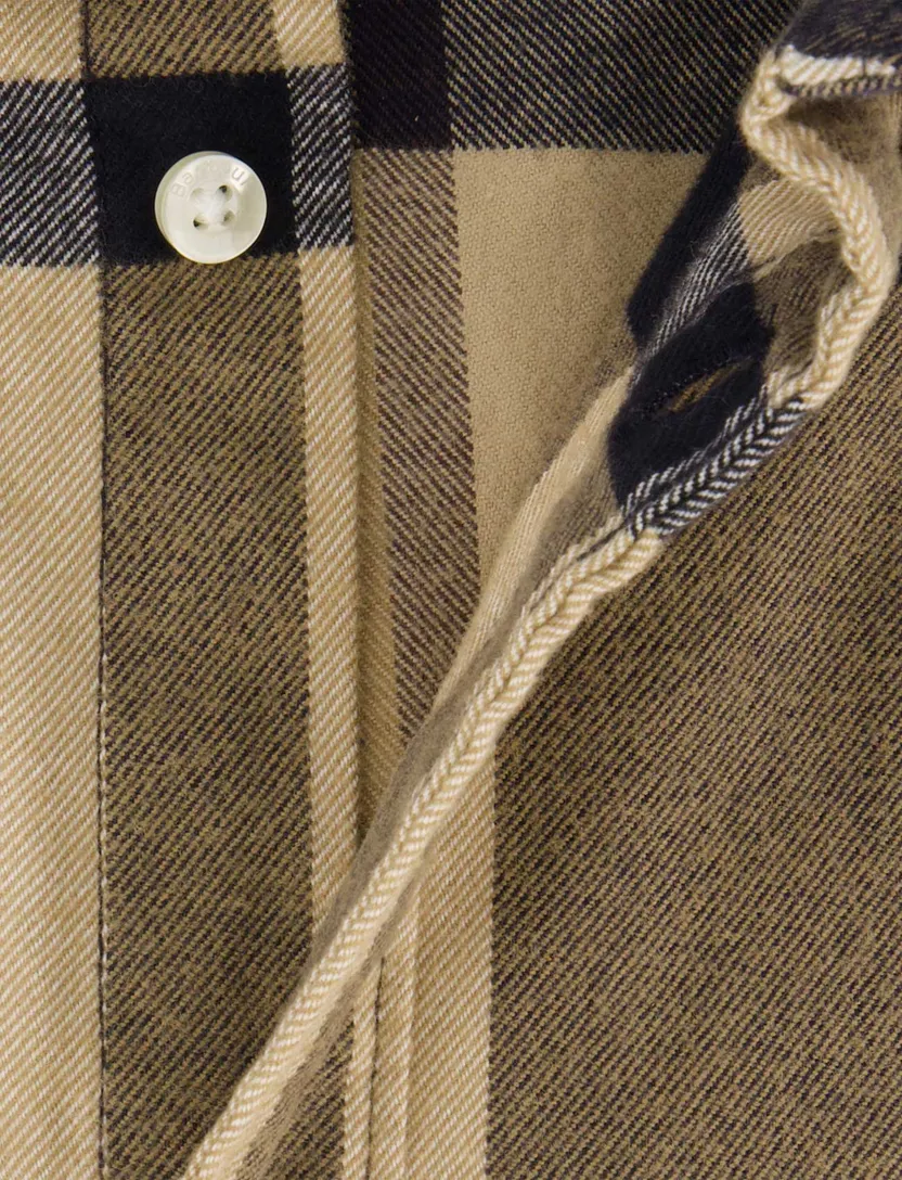 Flanel overhemd Barbour bruin ruit