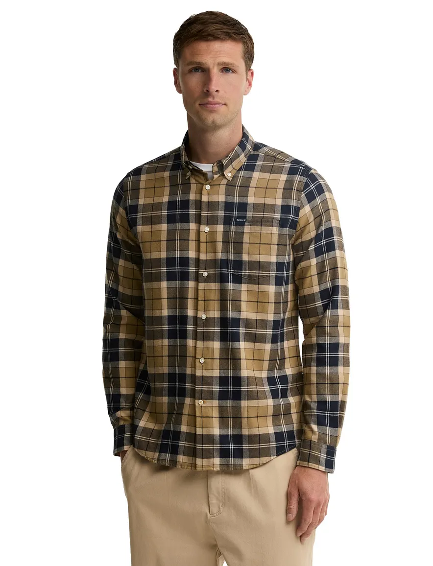 Overhemd Barbour bruin ruit