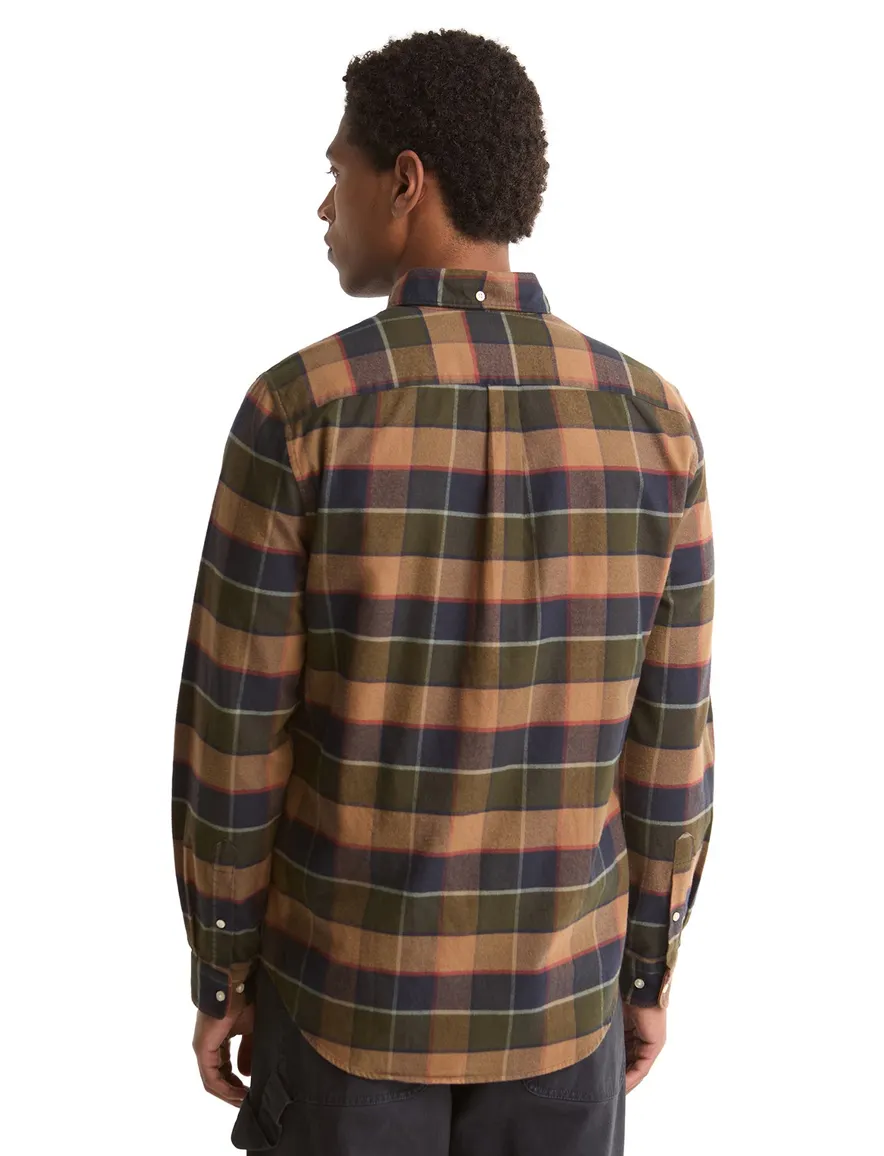 Barbour Relaxed Fit overhemd donkergroen geruit