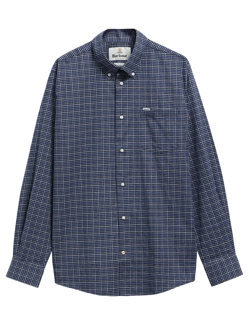 Overhemden Barbour Regular Fit blauw geruit