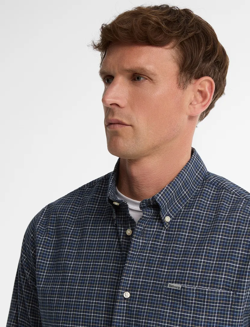 Overhemden Barbour Regular Fit blauw geruit