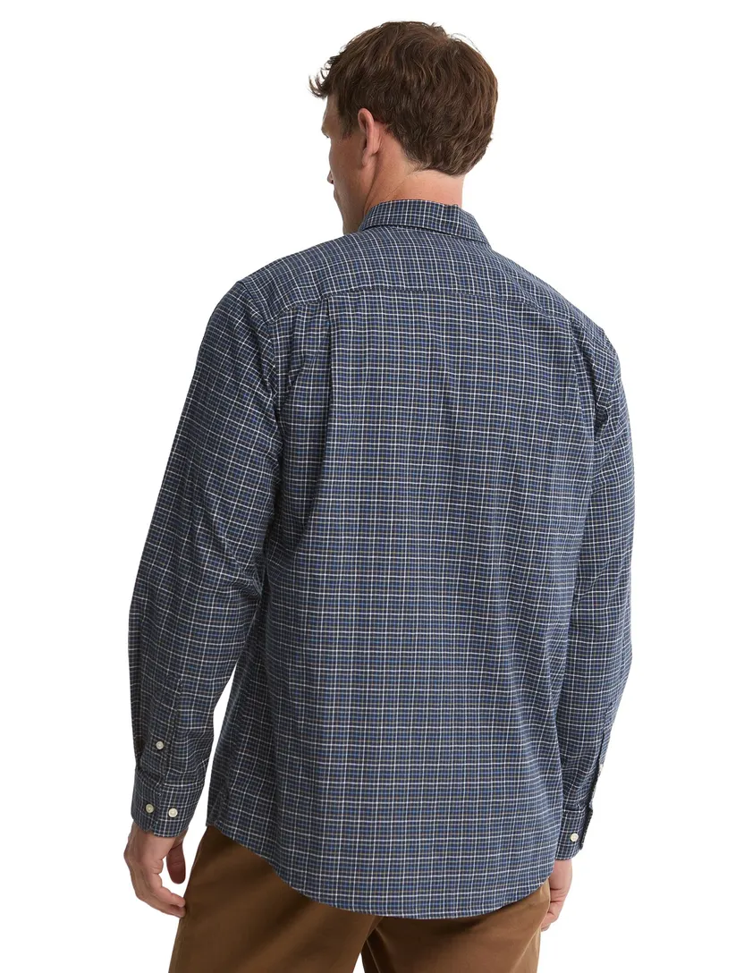 Overhemden Barbour Regular Fit blauw geruit