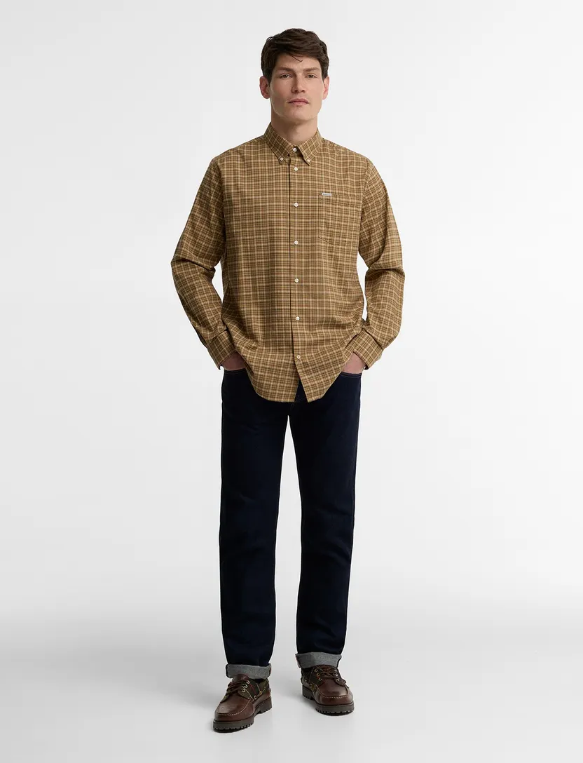 Overhemden Barbour Regular Fit bruin geruit