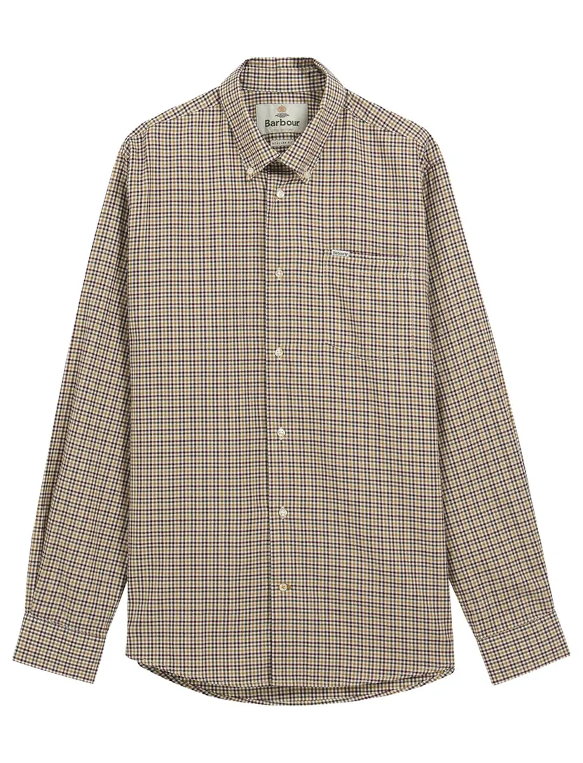 Overhemden Barbour Regular Fit beige geruit