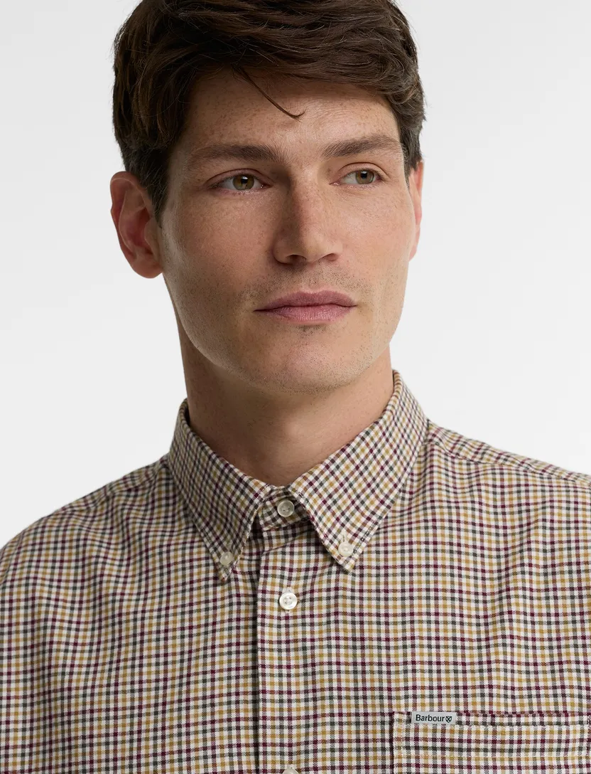 Overhemden Barbour Regular Fit beige geruit