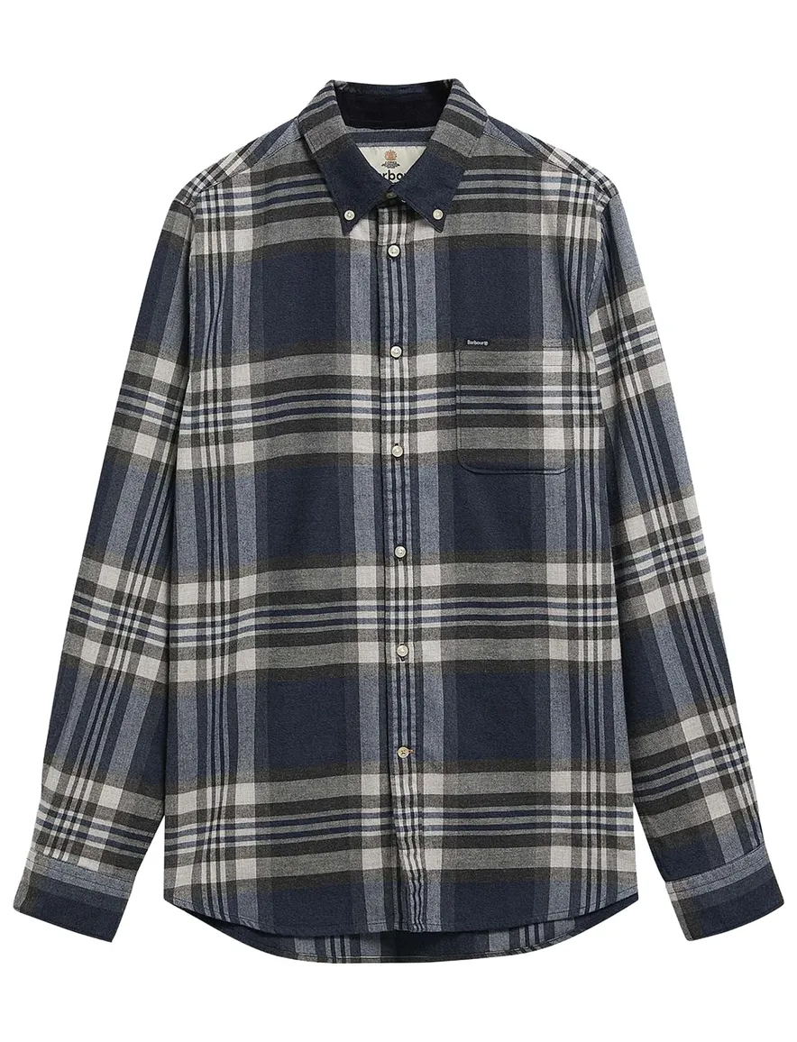 Barbour Tailored Fit overhemd blauw geruit