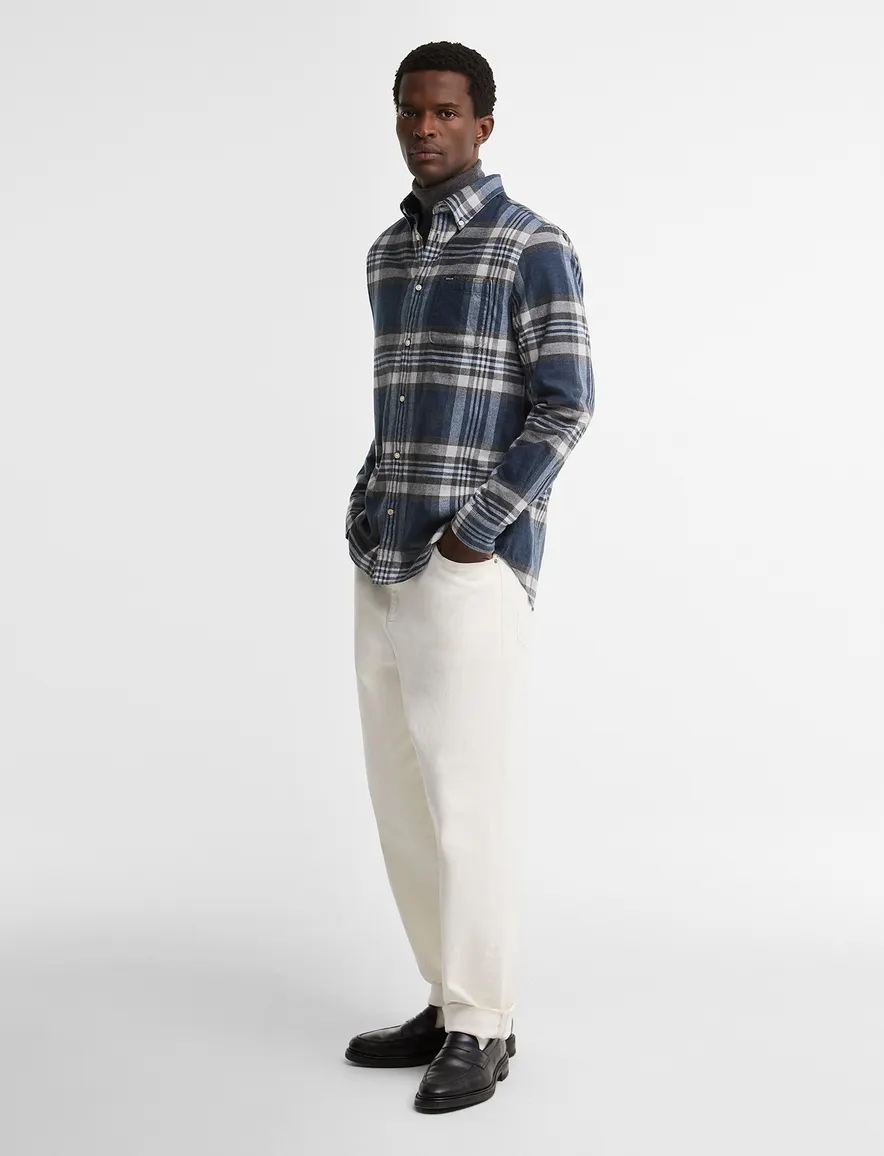 Barbour Tailored Fit overhemd blauw geruit