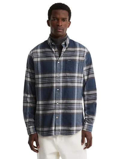Barbour Overhemd Barbour Tailored Fit blauw