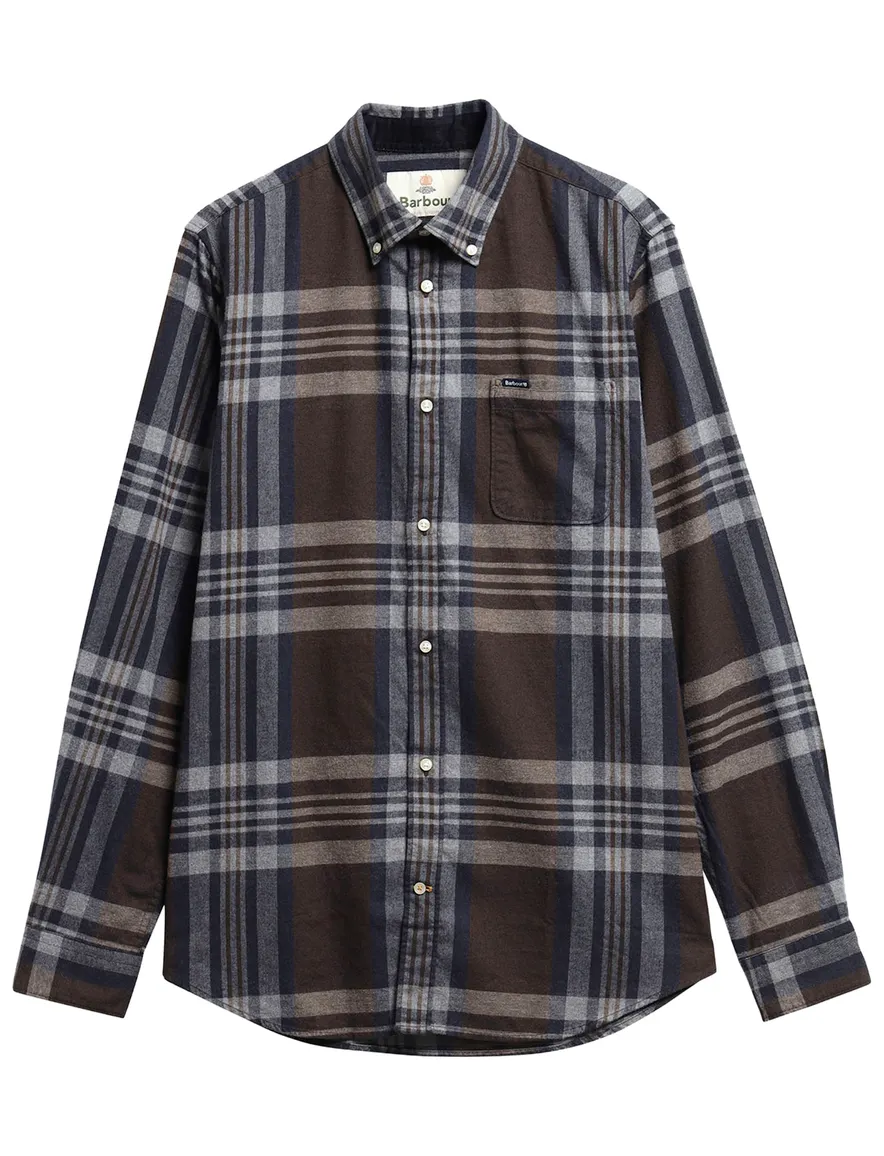 Barbour Tailored Fit overhemd bruin geruit