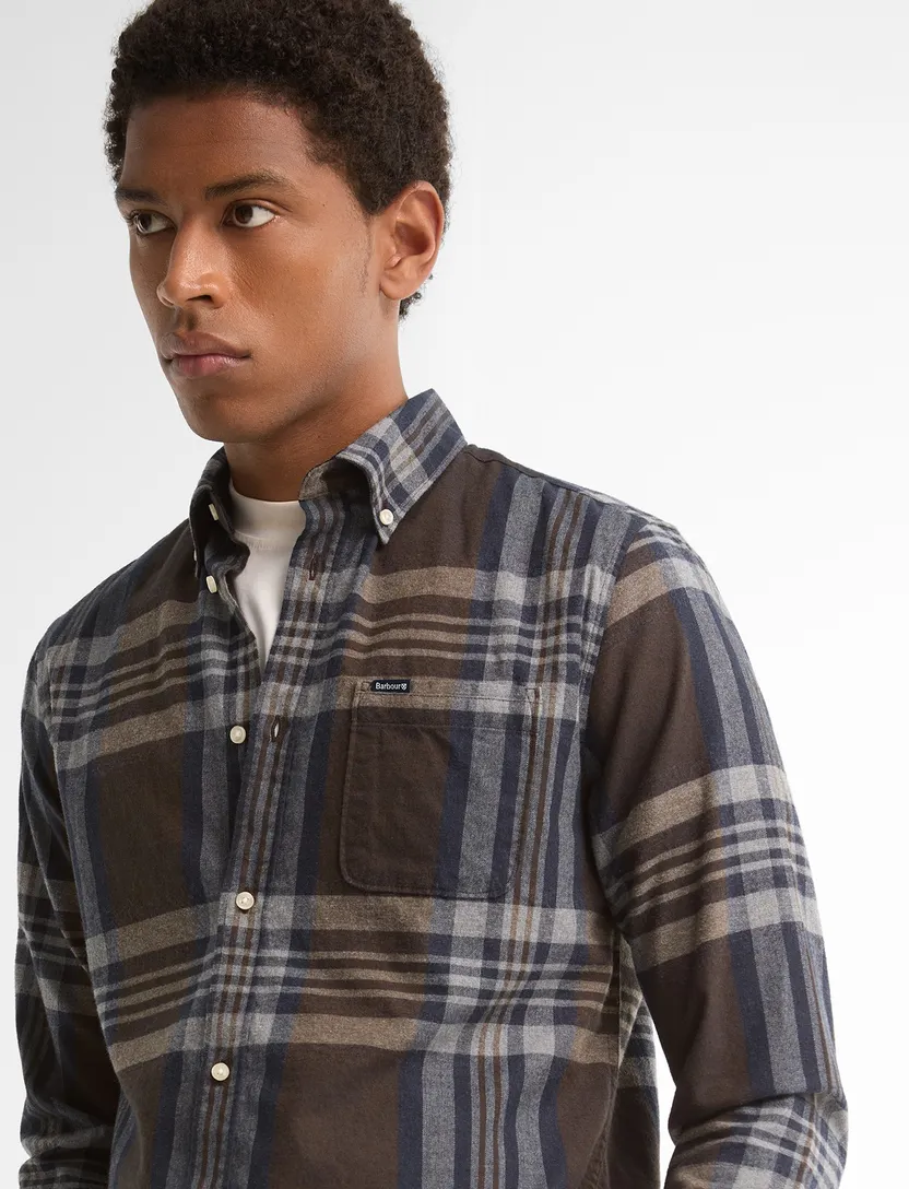 Overhemd Barbour Tailored Fit bruin