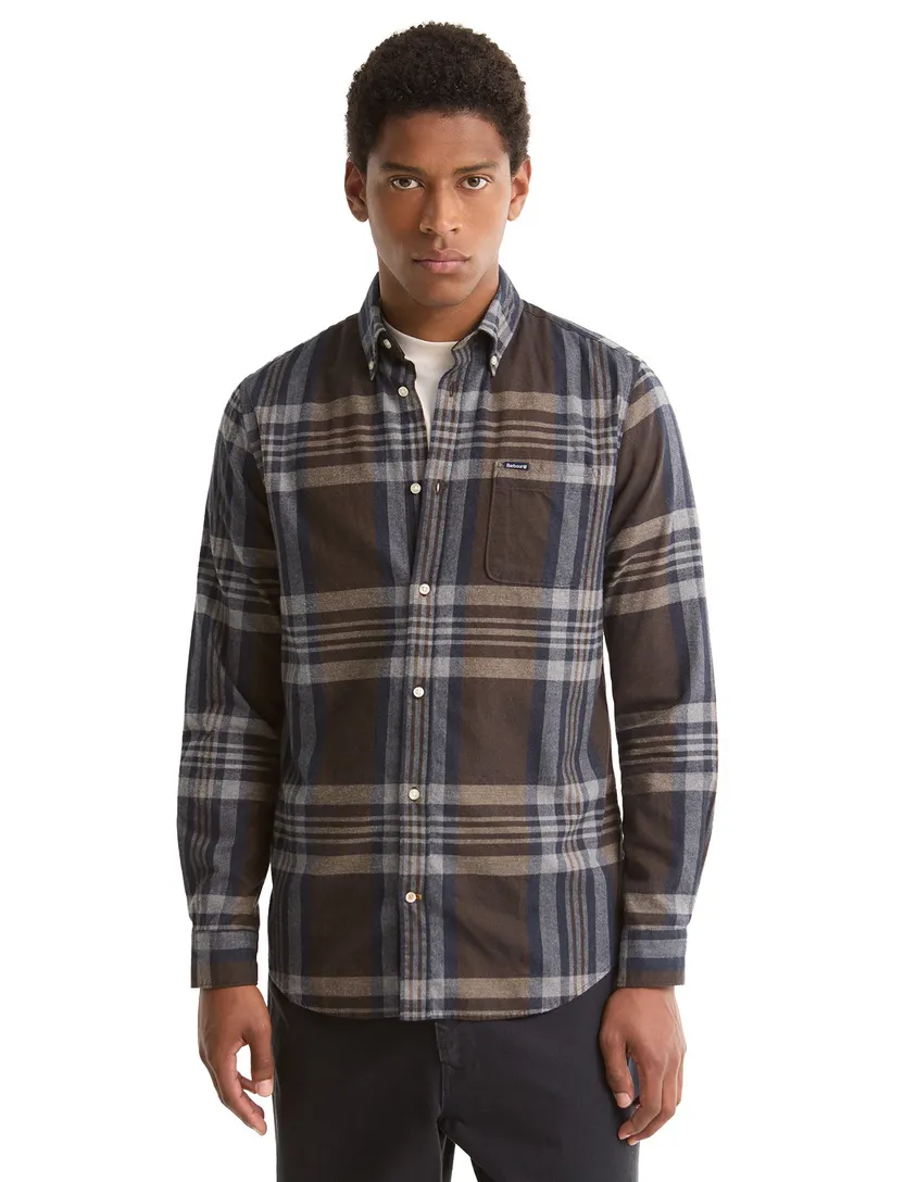Overhemd Barbour Tailored Fit bruin