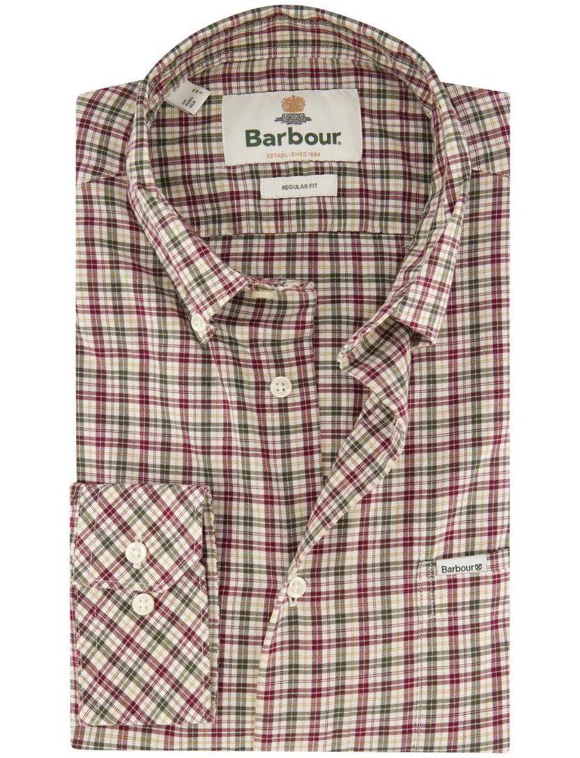 Overhemden Barbour Regular Fit aubergine