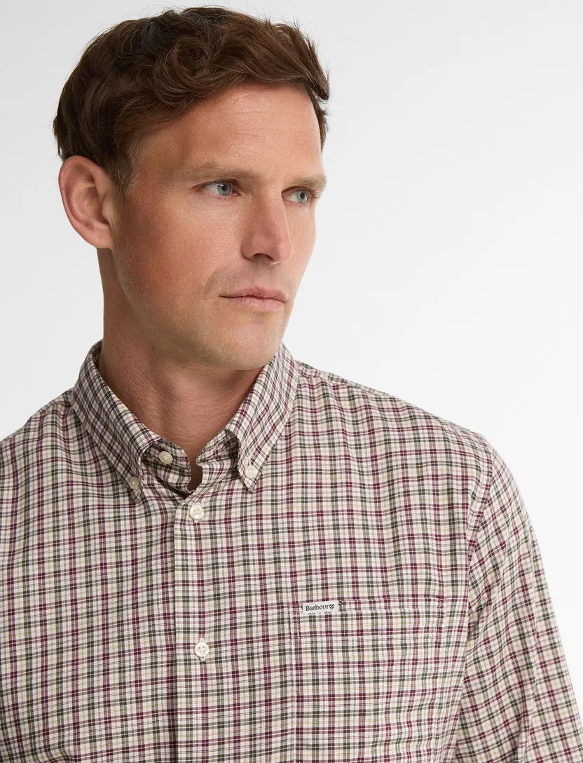 Overhemden Barbour Regular Fit aubergine