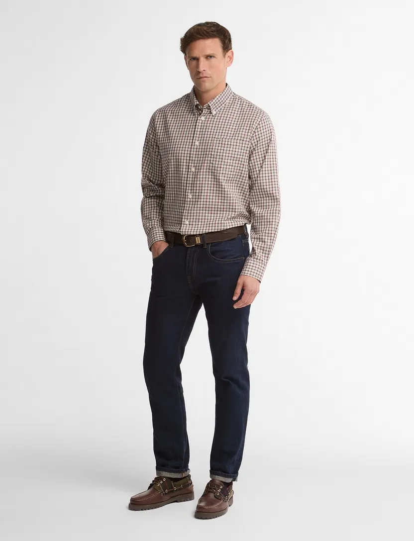 Overhemden Barbour Regular Fit aubergine