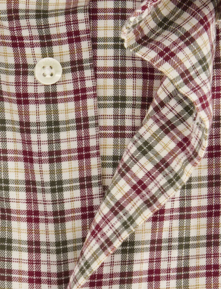 Barbour Regular Fit overhemd aubergine geruit