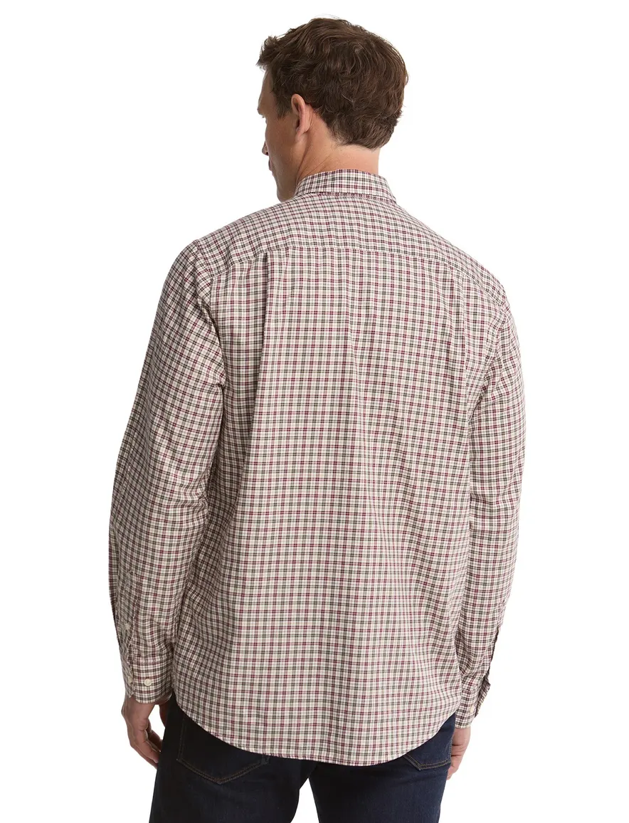 Barbour Regular Fit overhemd aubergine geruit