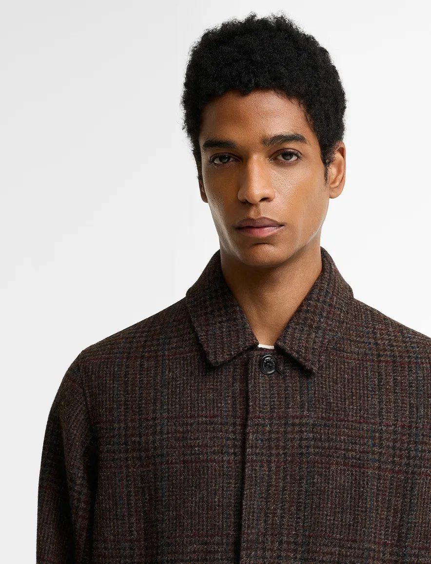 Barbour wollen overjas bruin