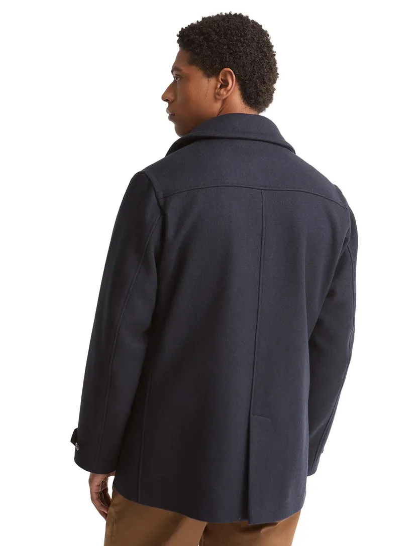 Overjas Barbour donkerblauw wol