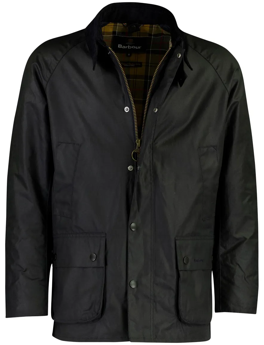 Barbour Regular Fit ASHBY wax jas donkerblauw