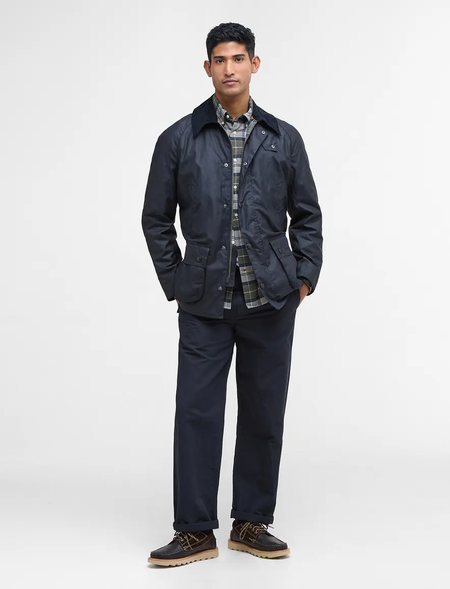 Barbour wax jas donkerblauw waterdicht