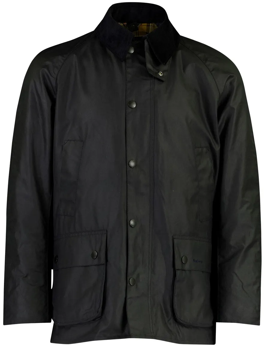 Barbour Regular Fit ASHBY wax jas donkerblauw