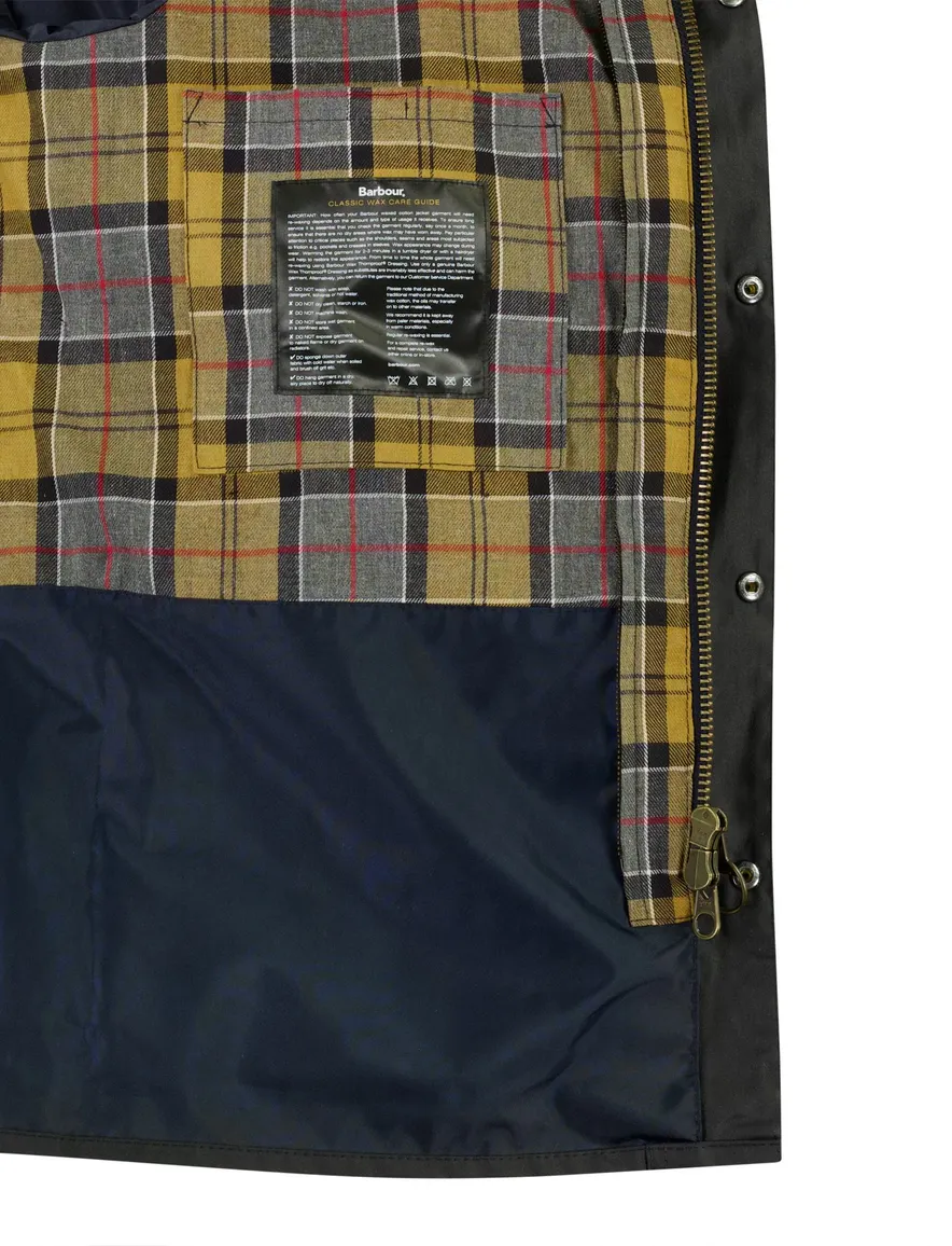 Barbour Regular Fit ASHBY wax jas donkerblauw