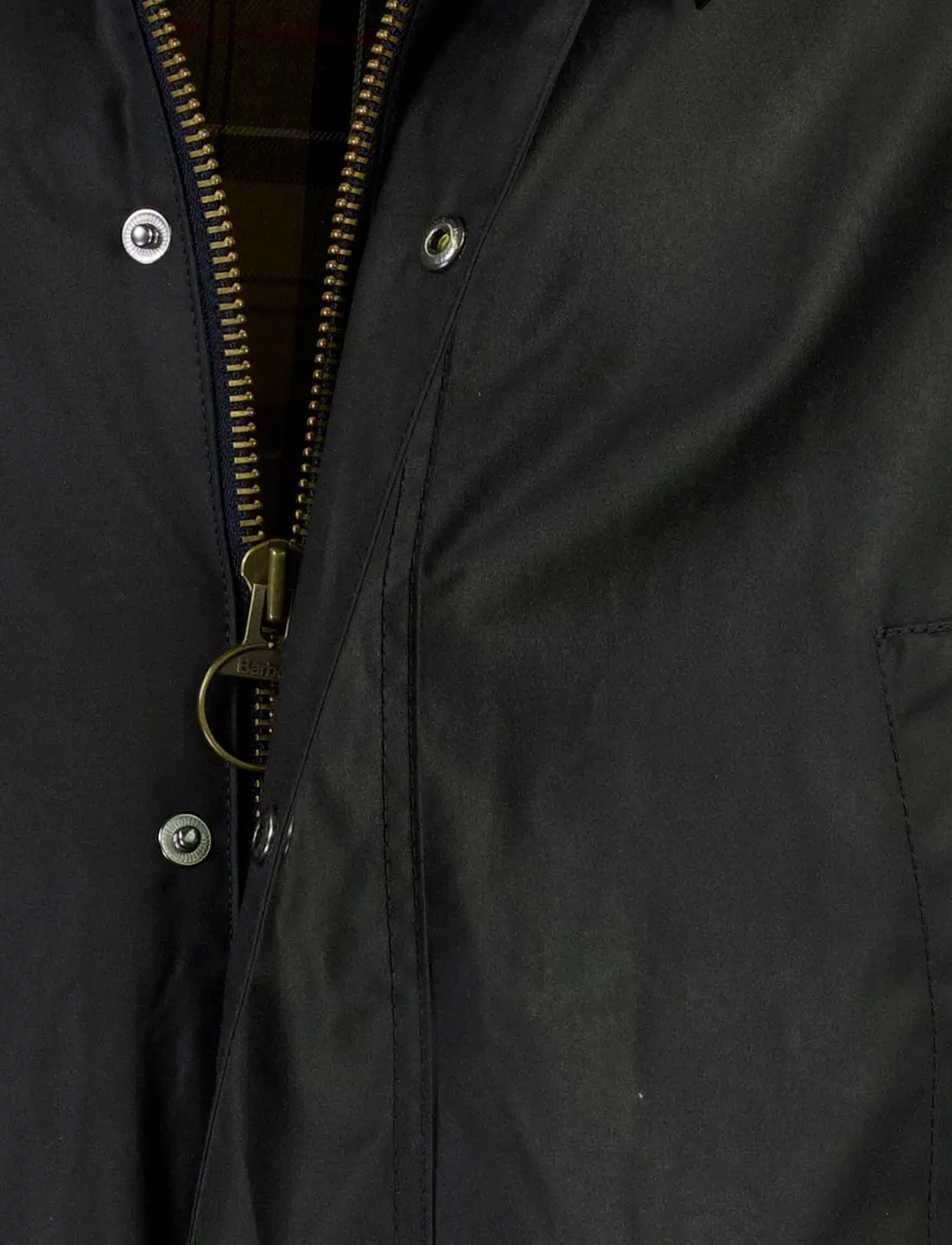 Barbour Regular Fit ASHBY wax jas donkerblauw
