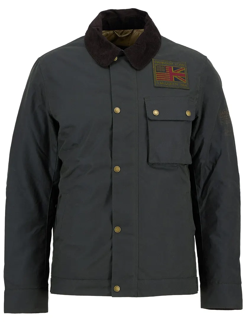 Wax jas Barbour groen katoen