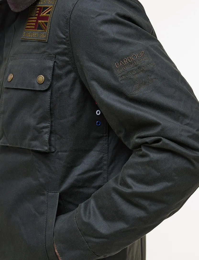 Wax jas Barbour groen katoen