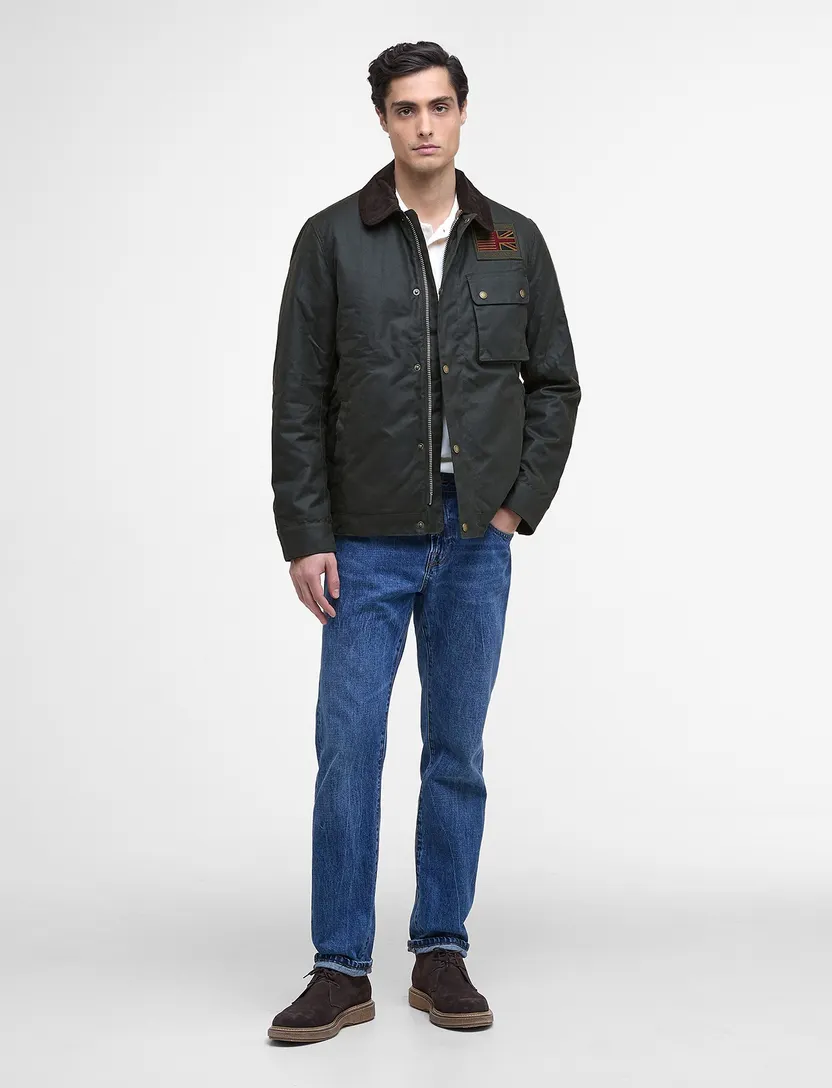 Wax jas Barbour groen katoen