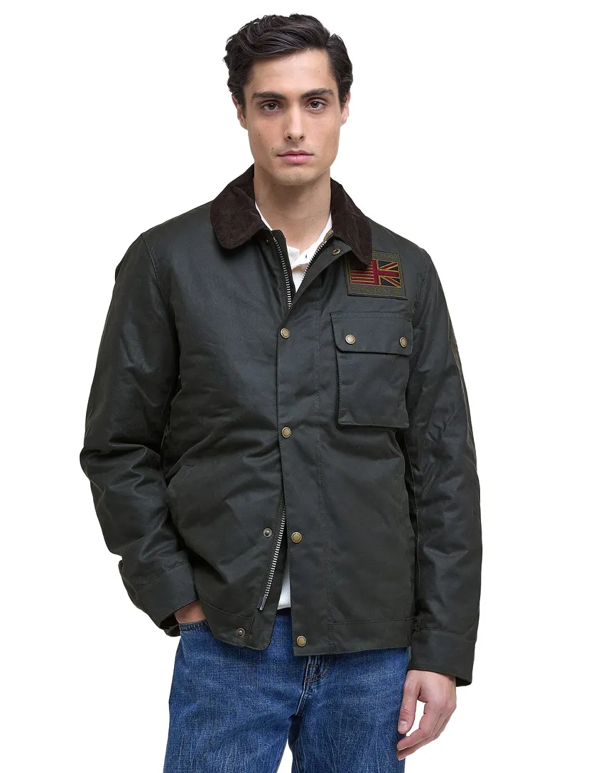 Wax jas Barbour groen katoen