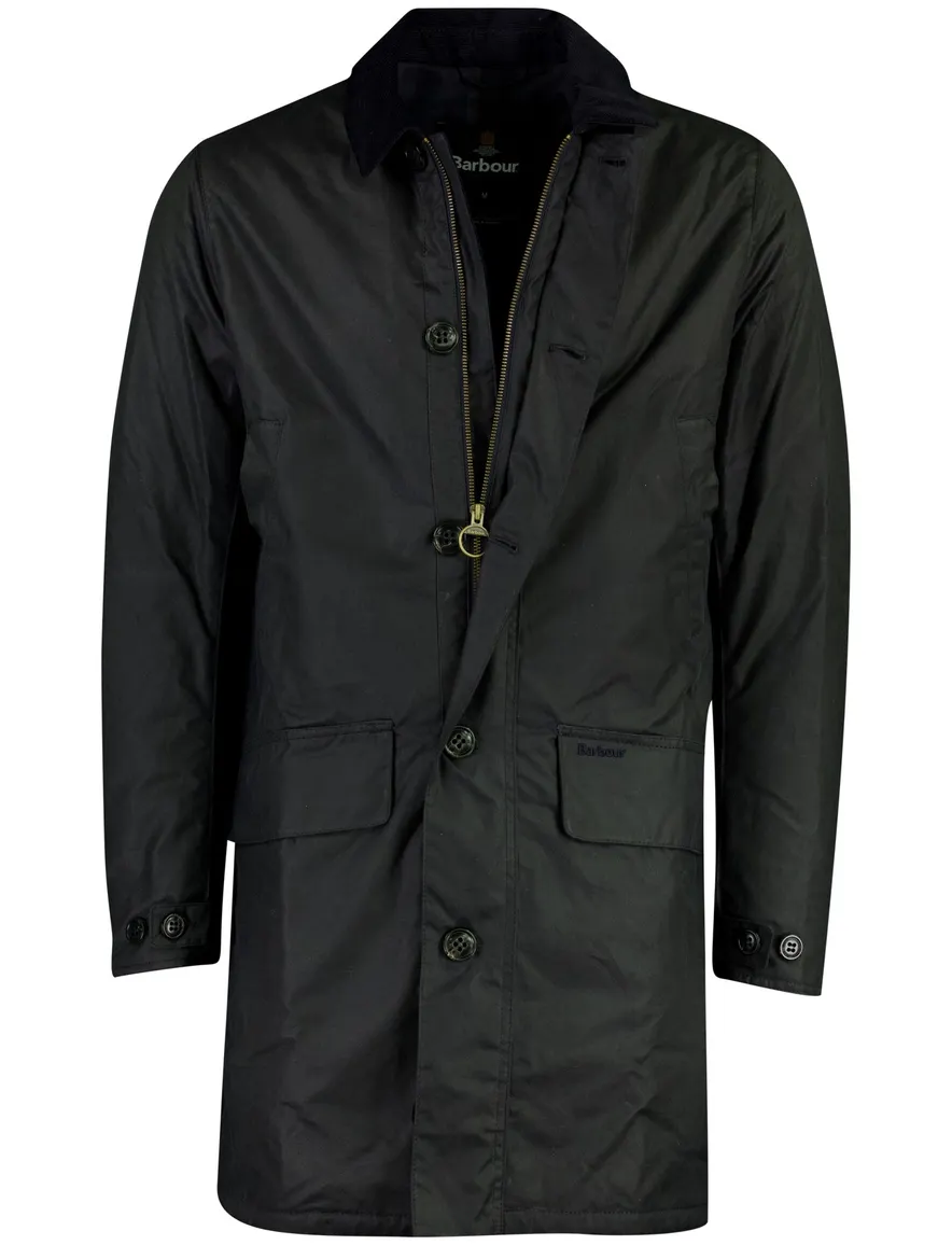 Barbour wax jas donkerblauw gevoerd waterafstotend
