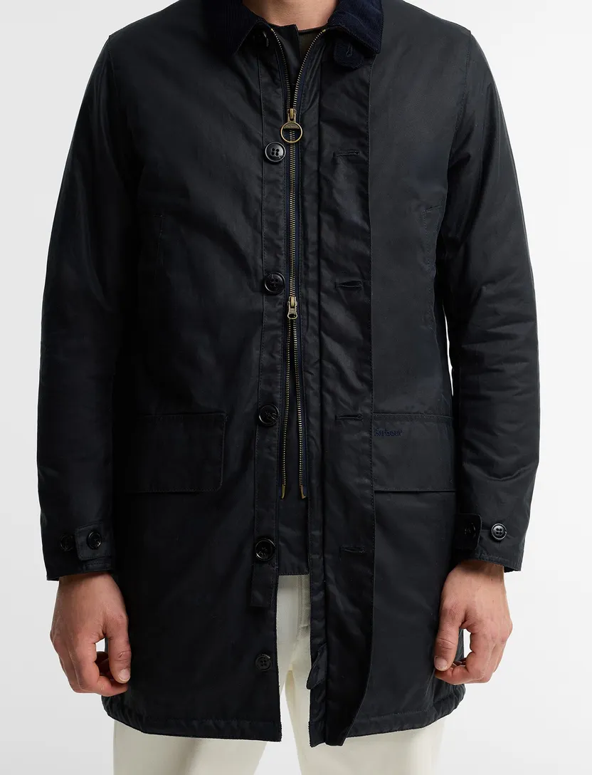 Wax jas Barbour donkerblauw