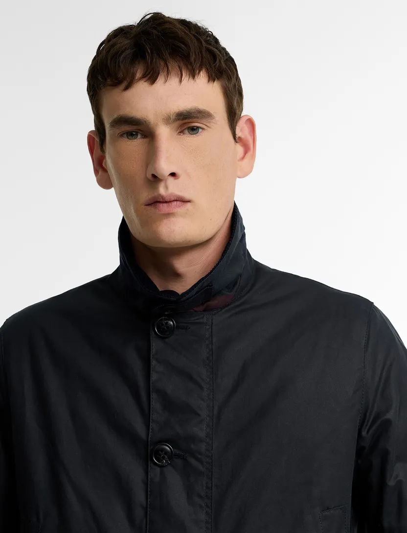 Wax jas Barbour donkerblauw