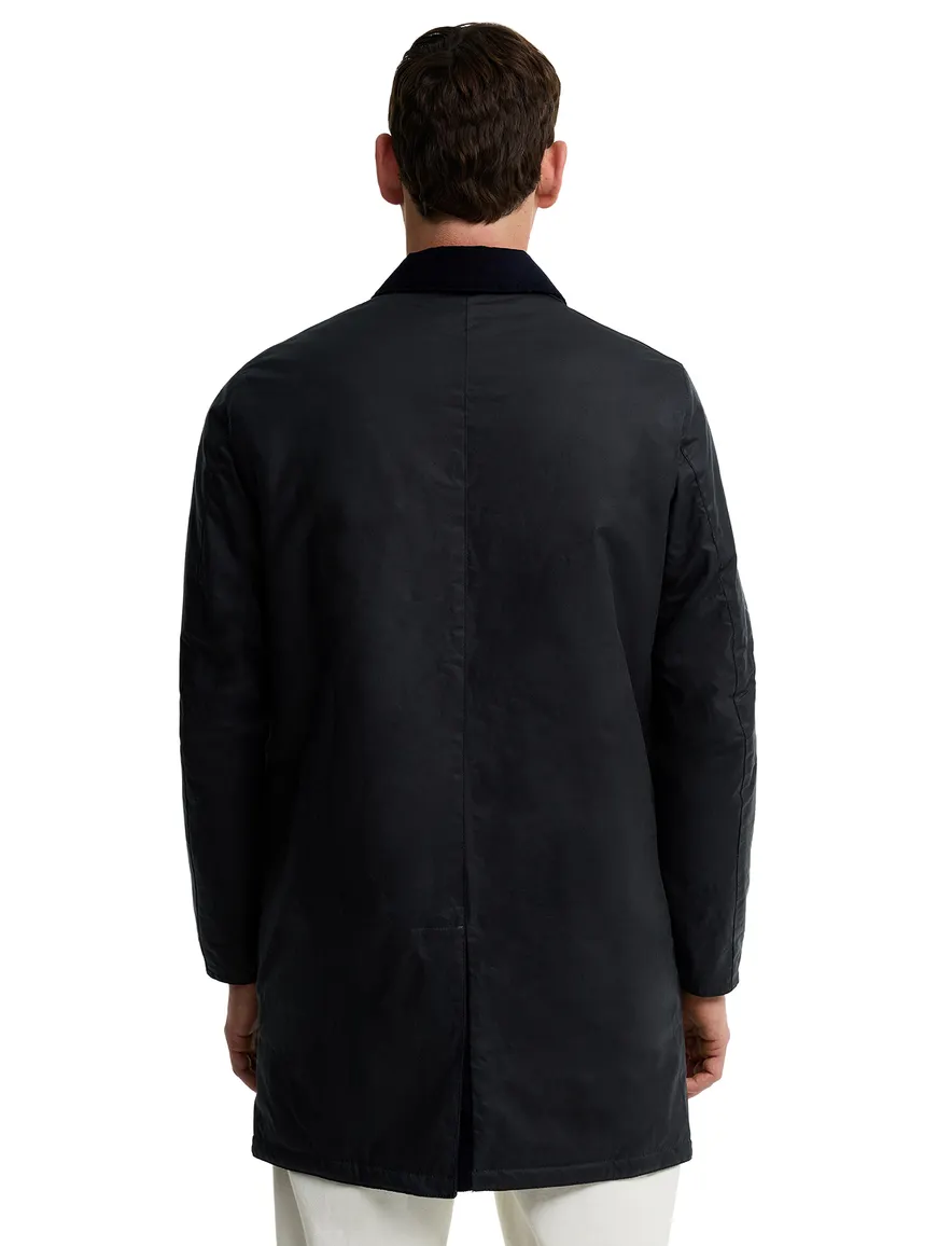 Barbour wax jas donkerblauw gevoerd waterafstotend