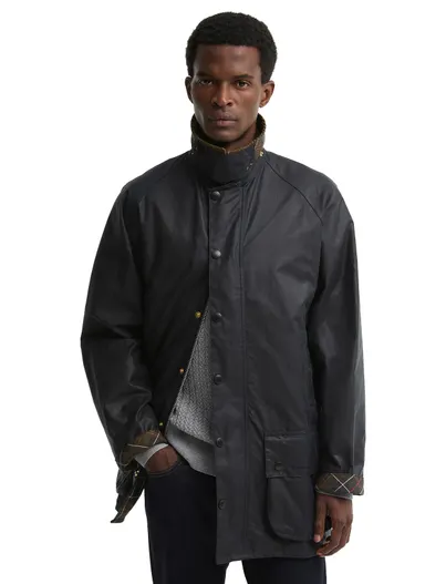 Barbour Wax jas Barbour Beaufort donkerblauw katoen